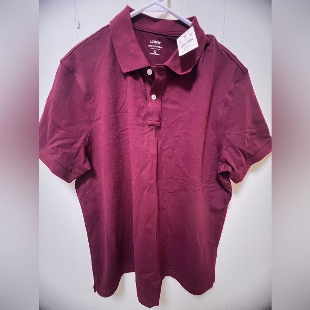 J Crew Bergundy Polo Shirt